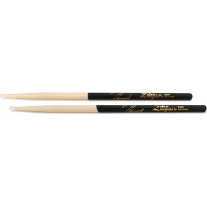Zildjian Hickory Dip Series Drumsticks - 5A - Nylon Tip - Black