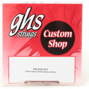 GHS 5M-STB Super Steel Bass Guitar Strings - .044-.126 Medium Extra Long Scale 5-string