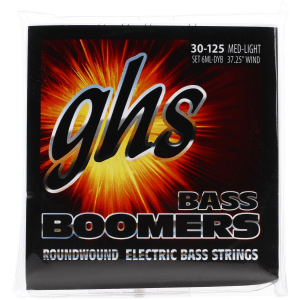 GHS 6ML-DYB Bass Boomers Roundwound Electric Bass Guitar Strings - .030-.126 Medium Long Scale 6-string