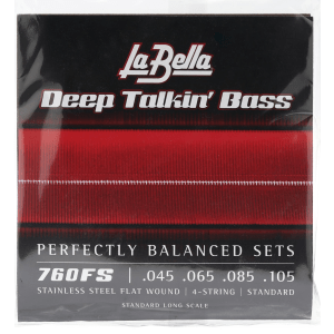 La Bella 760FS Deep Talkin' Bass Flatwound Bass Guitar Strings - .045-.105 Standard