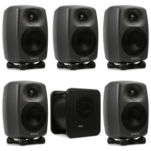 Genelec 8020.LSE Espresso 4 inch Powered 5.1 Monitor System with Subwoofer