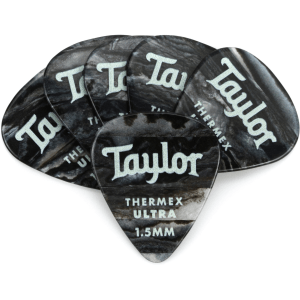 Taylor Premium Darktone 351 Thermex Ultra Guitar Picks 6-pack - Black Onyx 1.50mm