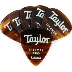 Taylor Premium Darktone 351 Thermex Pro Guitar Picks 6-pack - Tortoise Shell 1.50mm