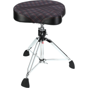 Gibraltar 9608 Moto-style Drum Throne - Plaid - Sweetwater Exclusive