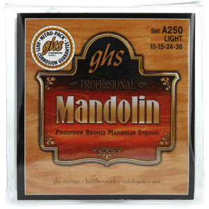 GHS A250 Phosphor Bronze Loop End Mandolin Strings - .010-.036 Light