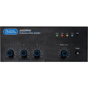 AtlasIED AA50PHD 4-input 50-watt Mixer Amplifier with Automatic System Test
