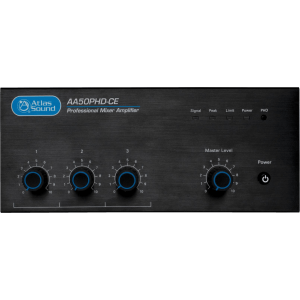 AtlasIED AA50PHD-CE 4-input 50-watt Mixer Amplifier with Automatic System Test