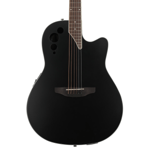 Ovation Applause AE44-5S Mid-depth Acoustic-electric Guitar - Black Satin