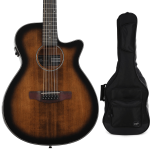 Ibanez AEG5012 Acoustic-electric Guitar and Gig Bag - Dark Violin Sunburst