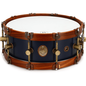 A&F Drum Company Maple Club Snare Drum - 5.5 x 14-inch - Chandler Blue with Wood Hoops