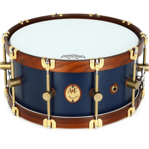 A&F Drum Company Maple Club Snare Drum - 6.5 x 14-inch - Chandler Blue with Wood Hoops