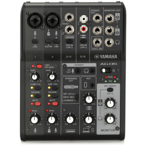 Yamaha AG06 Mk2 6-channel Mixer and USB Audio Interface - Black