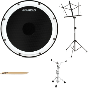 Ahead S-Hoop Marching Pad with Snare Sound Stands Bundle- 14"