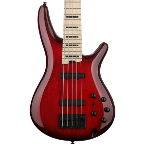 Ibanez Adam Nitti Signature Premium ANB205 Bass Guitar - Transparent Wine Red Burst