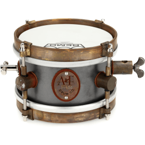 A&F Drum Company Raw Steel Snare Drum - 4 x 6-inch