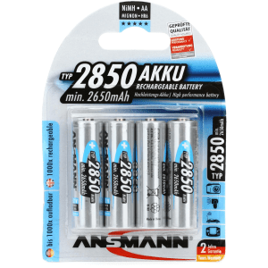 Ansmann AA 2850mah Rechargeable NiMH Battery (4-pack)