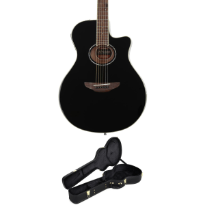 Yamaha APX600 Thin-line Cutaway with Case - Black