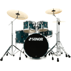 Sonor AQ1 Stage 5-piece Shell Pack with Hardware - Caribbean Blue