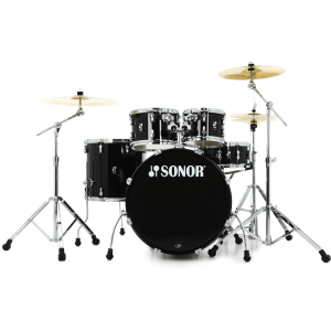 Sonor AQ1 Stage 5-piece Shell Pack with Hardware - Piano Black