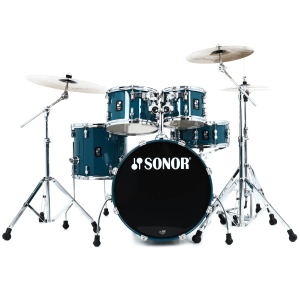 Sonor AQ1 Studio 5-piece Shell Pack with Hardware - Caribbean Blue