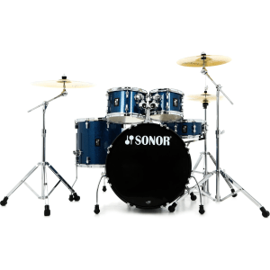 Sonor AQX Stage 5-piece Drum Set with Hardware Pack - Blue Ocean Sparkle