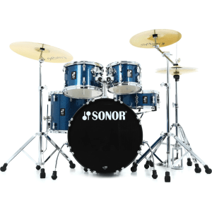 Sonor AQX Studio 5-piece Complete Drum Set - Blue Ocean Sparkle