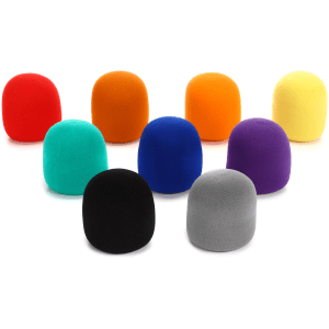 On-Stage ASWS58C9 Windscreen for Handheld Microphone - Multi-color (9-pack)