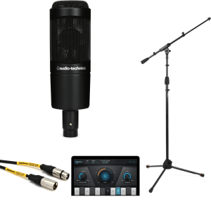 Audio-Technica AT2035 Large-diaphragm Condenser Microphone and AutoTune Essentials Bundle