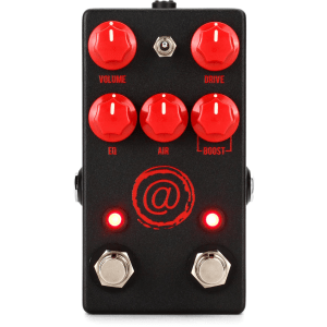 JHS AT (Andy Timmons) Drive V2 Pedal - Black with Red Logo - Sweetwater Exclusive