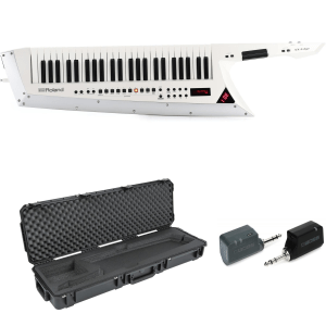 Roland AX-Edge 49-key Keytar Synthesizer Stage Deluxe Bundle - White