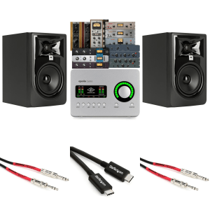 Universal Audio Apollo Solo Heritage Edition Thunderbolt 3 Audio Interface and JBL 305P Studio Monitors Bundle