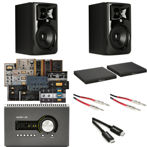 Universal Audio Apollo x4 Heritage Edition 12x18 Thunderbolt 3 Audio Interface and JBL 308P MkII 8" Powered Monitors Bundle