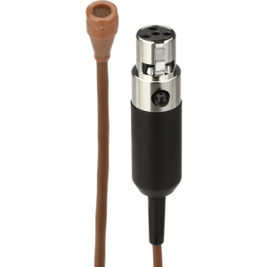 Countryman B3 Omnidirectional Lavalier Microphone - Low Sensitivity with TA4F Connector for Shure Wireless - Cocoa