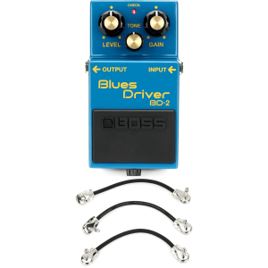 Boss BD-2 Blues Driver Pedal with 3 Patch Cables