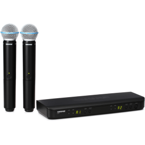 Shure BLX288/B58 Dual Channel Wireless Handheld Microphone System - H10 Band