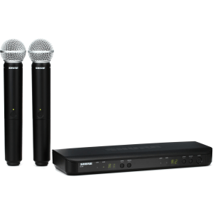 Shure BLX288/SM58 Dual Channel Wireless Handheld Microphone System - H10 Band