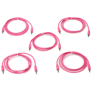 Black Market Eurorack Patch Cable 5-pack - 100cm Pink