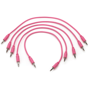 Black Market Eurorack Patch Cable 5-pack - 25cm Pink