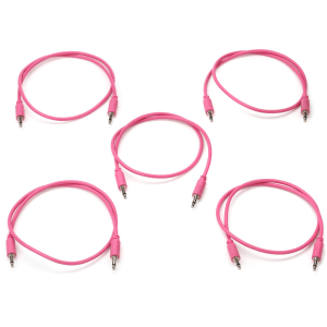 Black Market Eurorack Patch Cable 5-pack - 50cm Pink