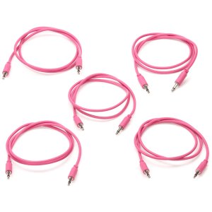 Black Market Eurorack Patch Cable 5-pack - 75cm Pink