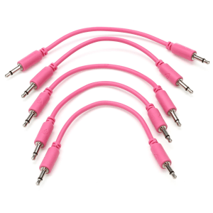 Black Market Eurorack Patch Cable 5-pack - 9cm Pink