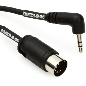 Boss BMIDI-2-35 Type A 3.5mm TRS to Male 5-pin DIN MIDI Cable - 2 foot