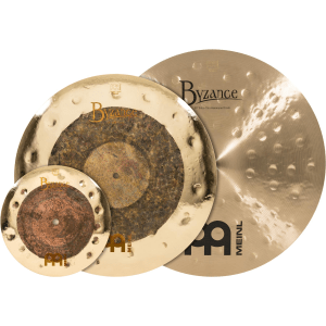 Meinl Cymbals Byzance Mixed Crash Pack - 10 inch Dual Splash, 18" Dual, and 20 - Raw/Brilliant and Extra Thin Hammered Traditional