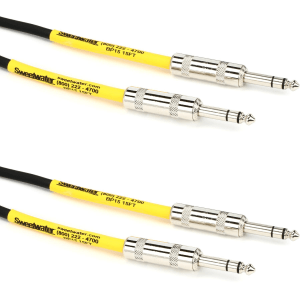 Pro Co BP-15 Excellines Balanced Patch Cable - 1/4-inch TRS Male to 1/4-inch TRS Male - 15 foot (2-Pack)