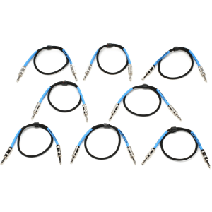 Pro Co BP-2 Excellines Balanced Patch Cable - 1/4-inch TRS Male to 1/4-inch TRS Male 8-pack - 2 foot
