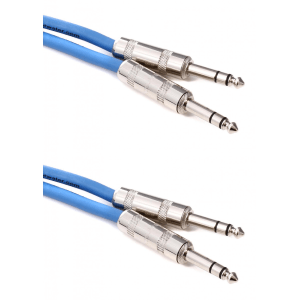 Pro Co BP-20 Excellines Balanced Patch Cable - 1/4-inch TRS Male to 1/4-inch TRS Male - 20 foot (2-Pack)