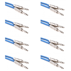 Pro Co BP-20 Excellines Balanced Patch Cable - 1/4-inch TRS Male to 1/4-inch TRS Male 8-pack - 20 foot