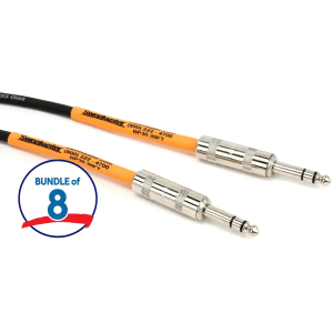 Pro Co BP-30 Excellines Balanced Patch Cable TRS Male to TRS Male 8-pack - 30 foot