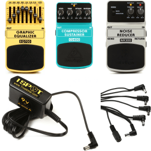 Behringer Compressor/EQ 3-Pack - Compressor, EQ, and Noise Reducer with Power Supply