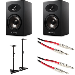 M-Audio BX8 Graphite 8-inch Active Studio Monitors with Stands